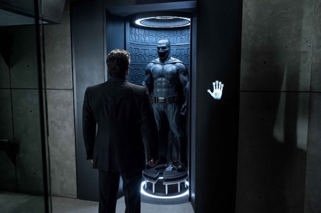 Bat suit and Ben Affleck