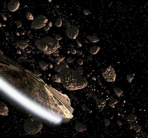 Millennium Falcon among Asteroids 